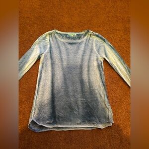 Match Ombre Blue Long Sleeve Tee – Size 2 | Soft Lightweight Basic